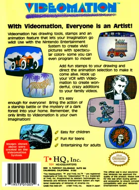 Videomation (USA) box cover back